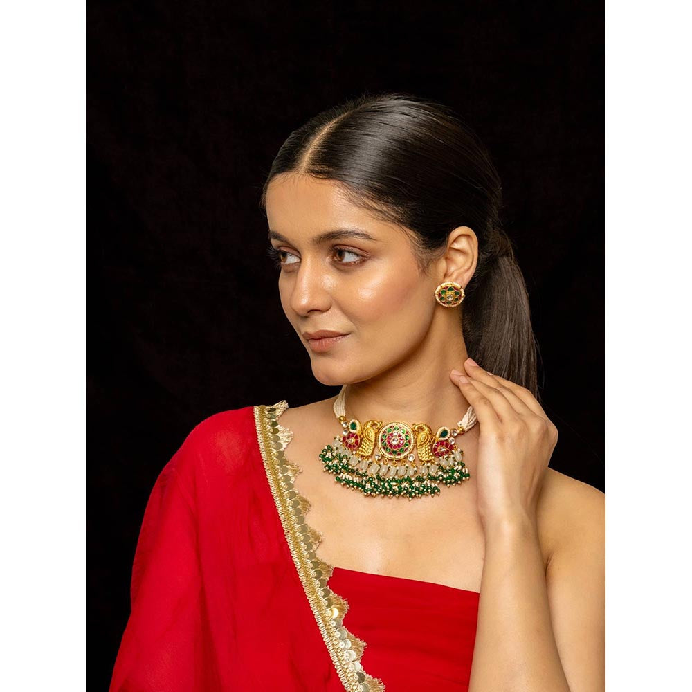 Shlok Jewels Sureen Choker & Earring Set