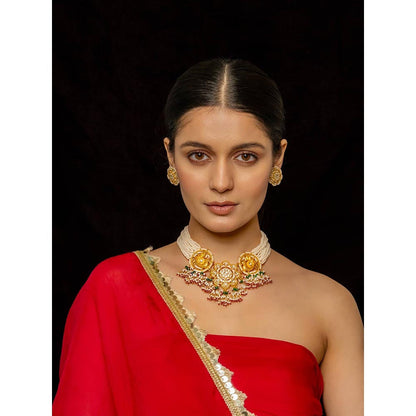 Shlok Jewels Teer Choker & Earring Set