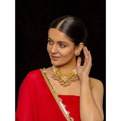 Shlok Jewels Teer Choker & Earring Set