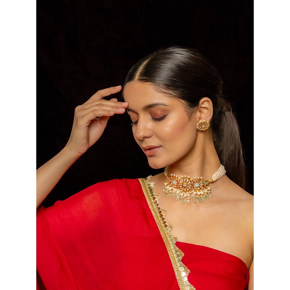 Shlok Jewels Inaara Choker & Earring Set