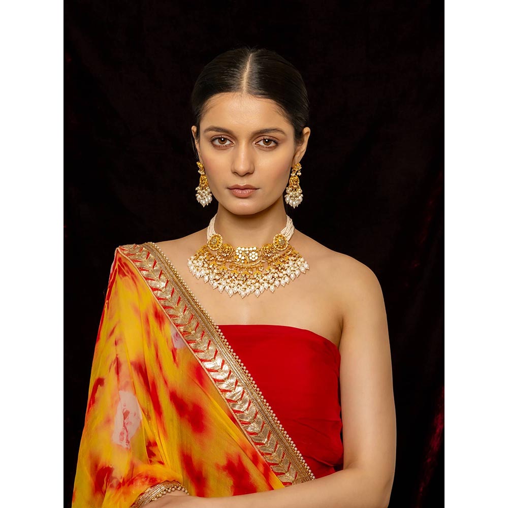 Shlok Jewels Manikarnika Necklace & Earring Set