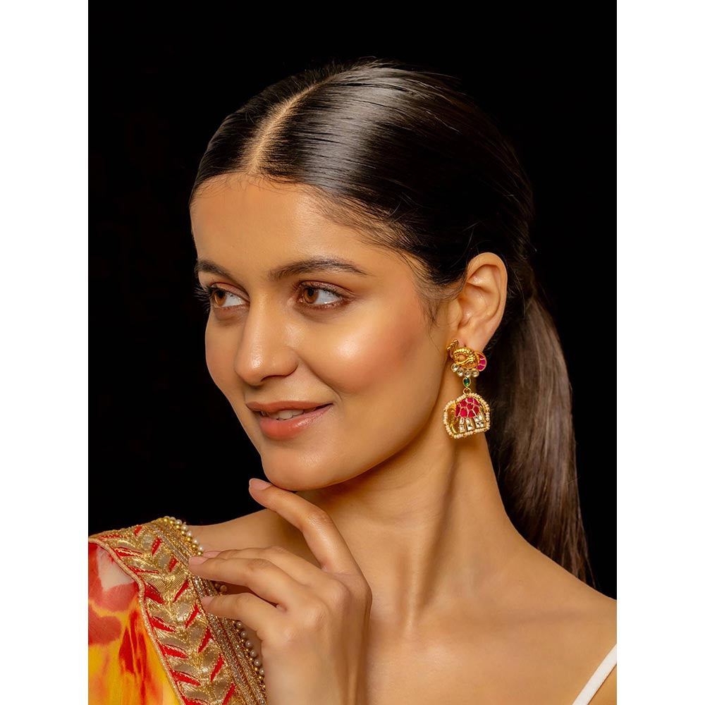 Shlok Jewels Vajra Danglers Earrings