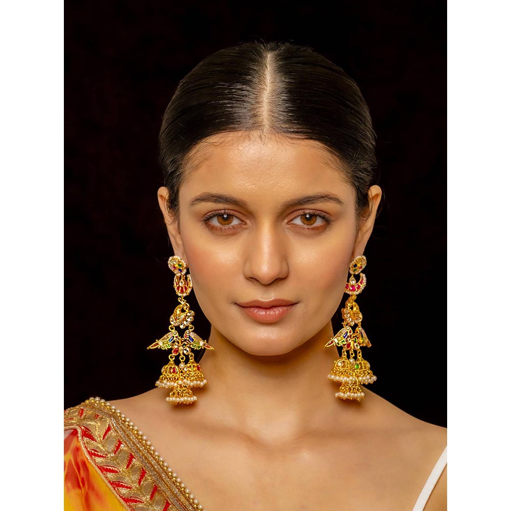 Shlok Jewels Mayura Danglers Earrings