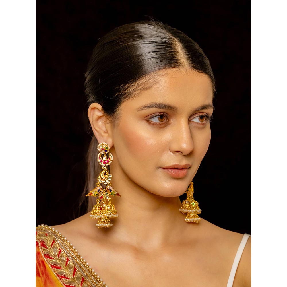 Shlok Jewels Mayura Danglers Earrings
