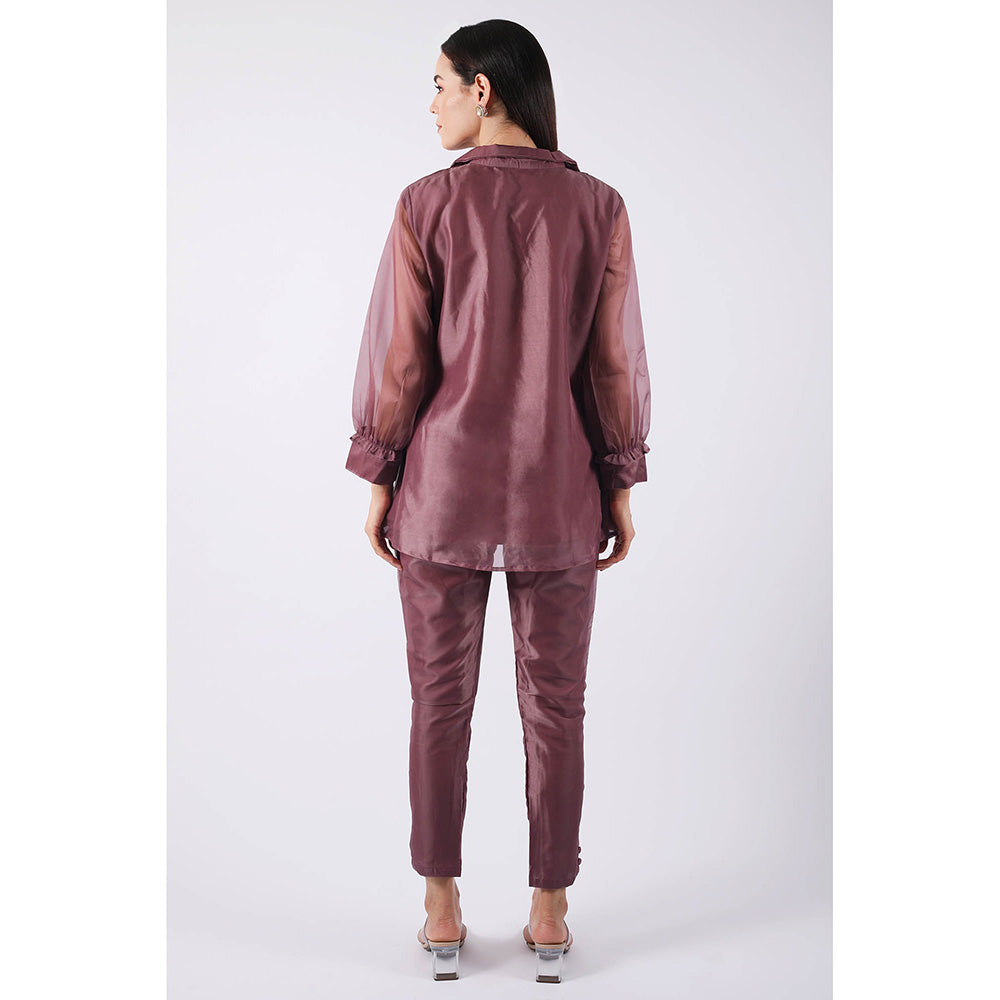 SHRUTI GOYAL Mauve Embellished Co-Ord (Set of 2)