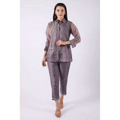 SHRUTI GOYAL Purple Embellished Co-Ord (Set of 2)