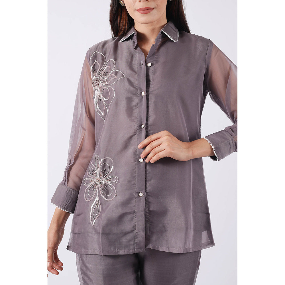 SHRUTI GOYAL Purple Embellished Co-Ord (Set of 2)