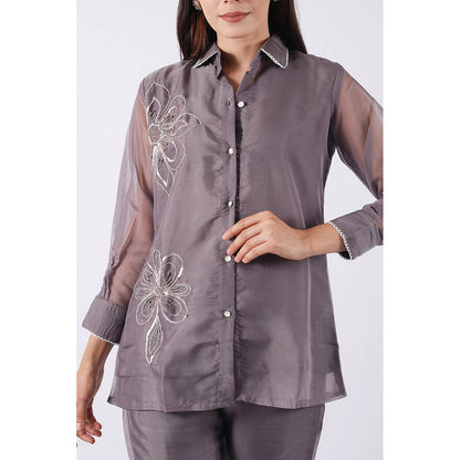 SHRUTI GOYAL Purple Embellished Co-Ord (Set of 2)