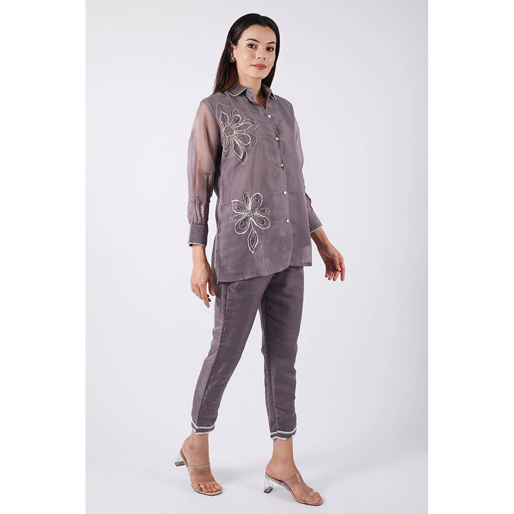 SHRUTI GOYAL Purple Embellished Co-Ord (Set of 2)