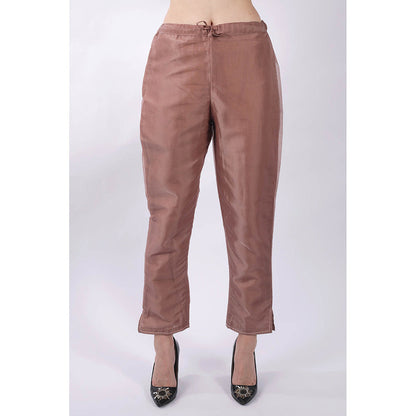 SHRUTI GOYAL Rust Embellished Co-Ord (Set of 2)