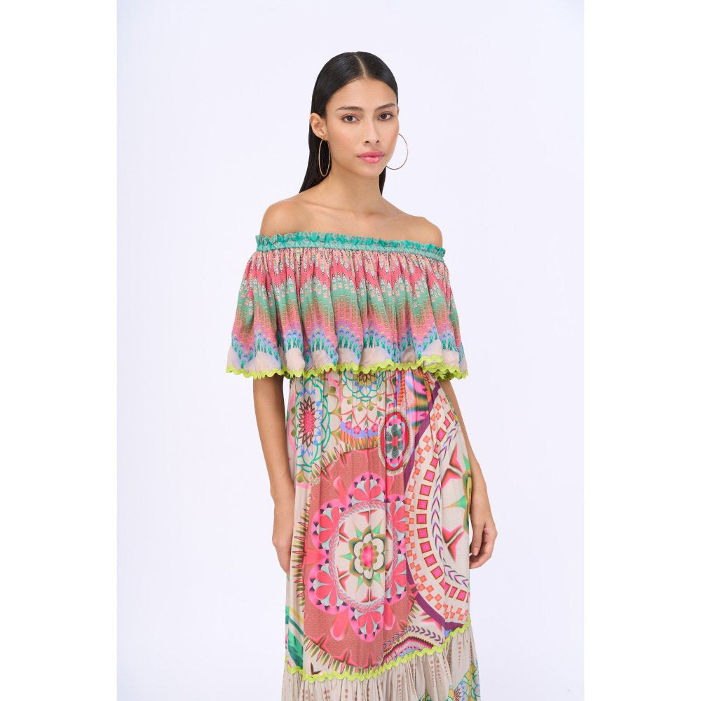 Siddhartha Bansal Multi-Colour Printed Lotus Dress