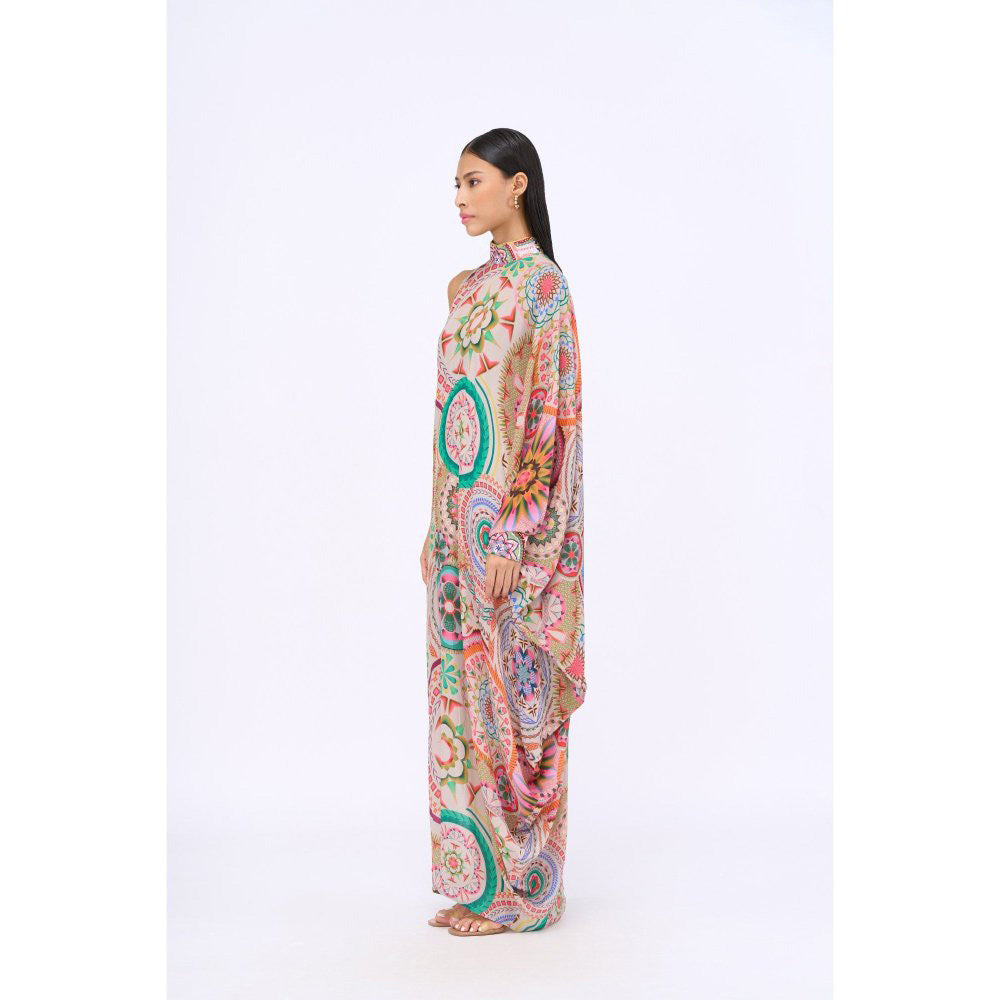 Siddhartha Bansal Beige Embroidered Stayin Alive Dress
