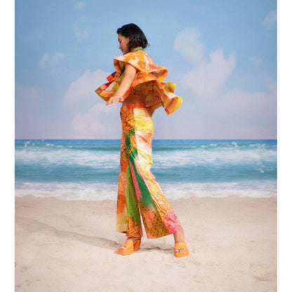 Siddhartha Bansal Multi-Colour Printed Flame Co-Ord (Set of 2)