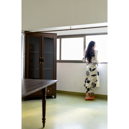 Silai Studio Cream Pomegranate Print Kurta