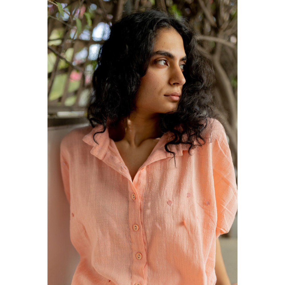 Silai Studio Bubblegum Pink Cotton Shirt