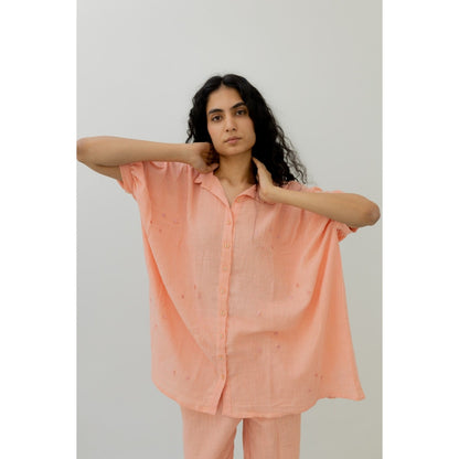Silai Studio Bubblegum Pink Cotton Shirt