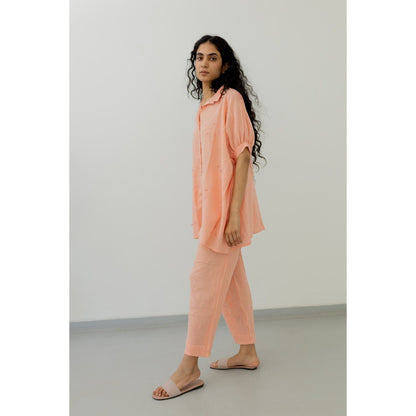 Silai Studio Bubblegum Pink Cotton Shirt