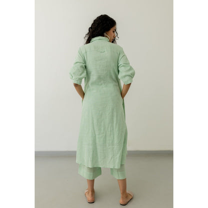 Silai Studio Mint Green Cotton Kurta