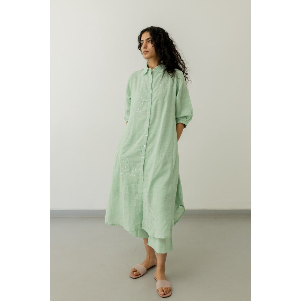 Silai Studio Mint Green Cotton Kurta