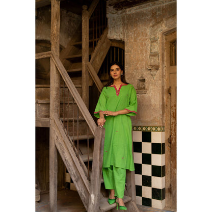 Silai Studio Kyomi Kurta With Pant for Women (Set of 2)