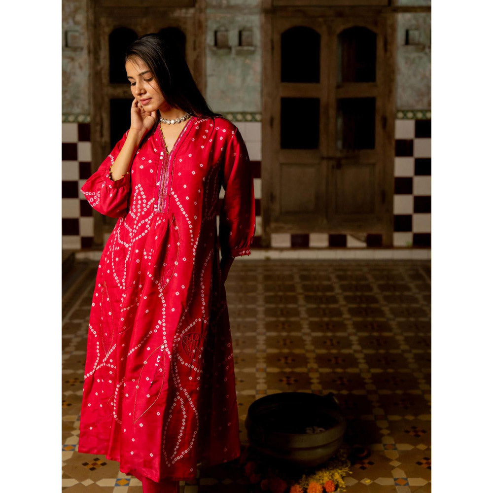 Silai Studio Falak Kurta With Pant & Dupatta for Women (Set of 3)