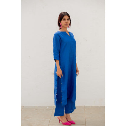 Silai Studio Sapphire Linen Kurta