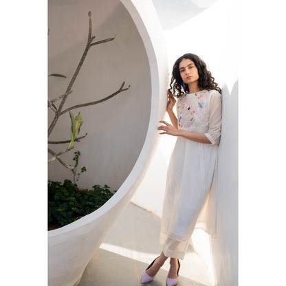 Silai Studio Morning Garden Chanderi Kurta