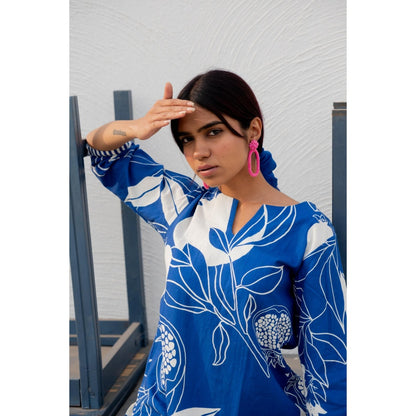 Silai Studio Blue Anaar Kurta with Pant (Set of 2)