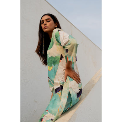 Silai Studio Birds Eye View Kurta with Palazzo (Set of 2)