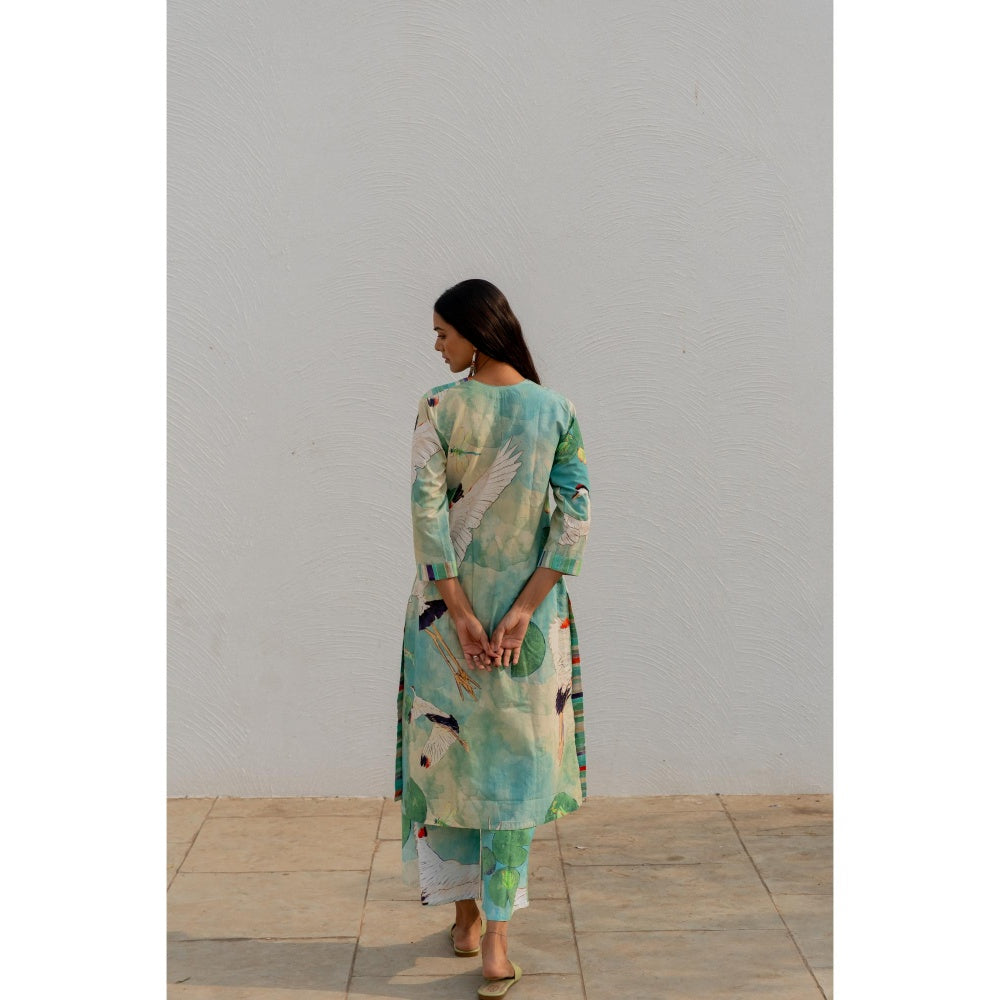 Silai Studio Birds Eye View Kurta with Palazzo (Set of 2)