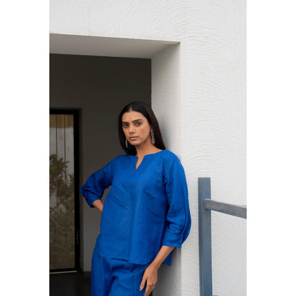 Silai Studio Sapphire Linen Co-Ord (Set of 2)