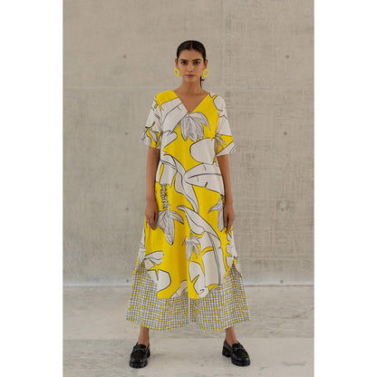 Silai Studio Plantain Orchard Printed Kurta and Palazzo (Set of 2)