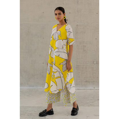 Silai Studio Plantain Orchard Printed Kurta and Palazzo (Set of 2)