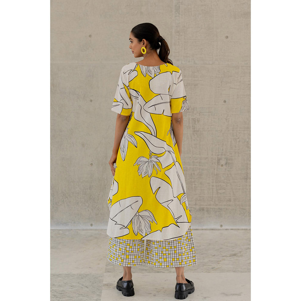 Silai Studio Plantain Orchard Printed Kurta and Palazzo (Set of 2)