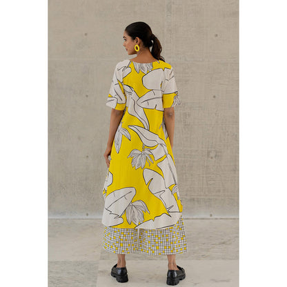 Silai Studio Plantain Orchard Printed Kurta and Palazzo (Set of 2)