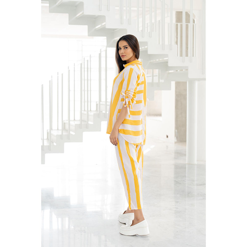 Silai Studio Yellow Lemonade Stripes Co-Ord (Set of 2)