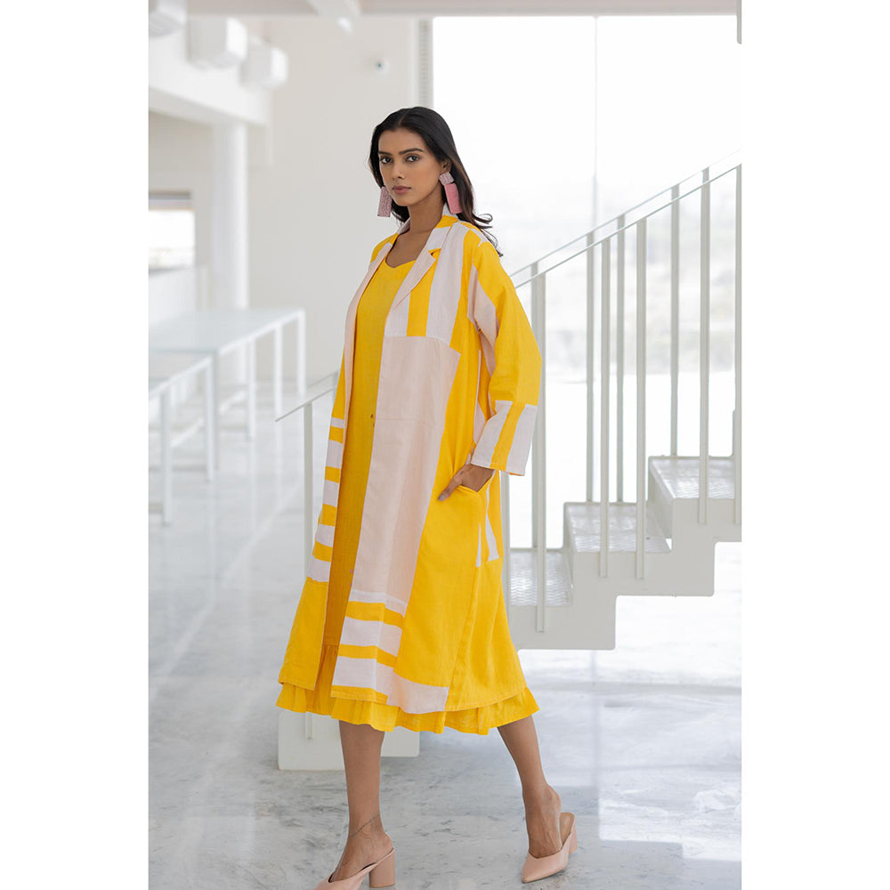 Silai Studio Lemons and Candies Ruffle Hem Dress