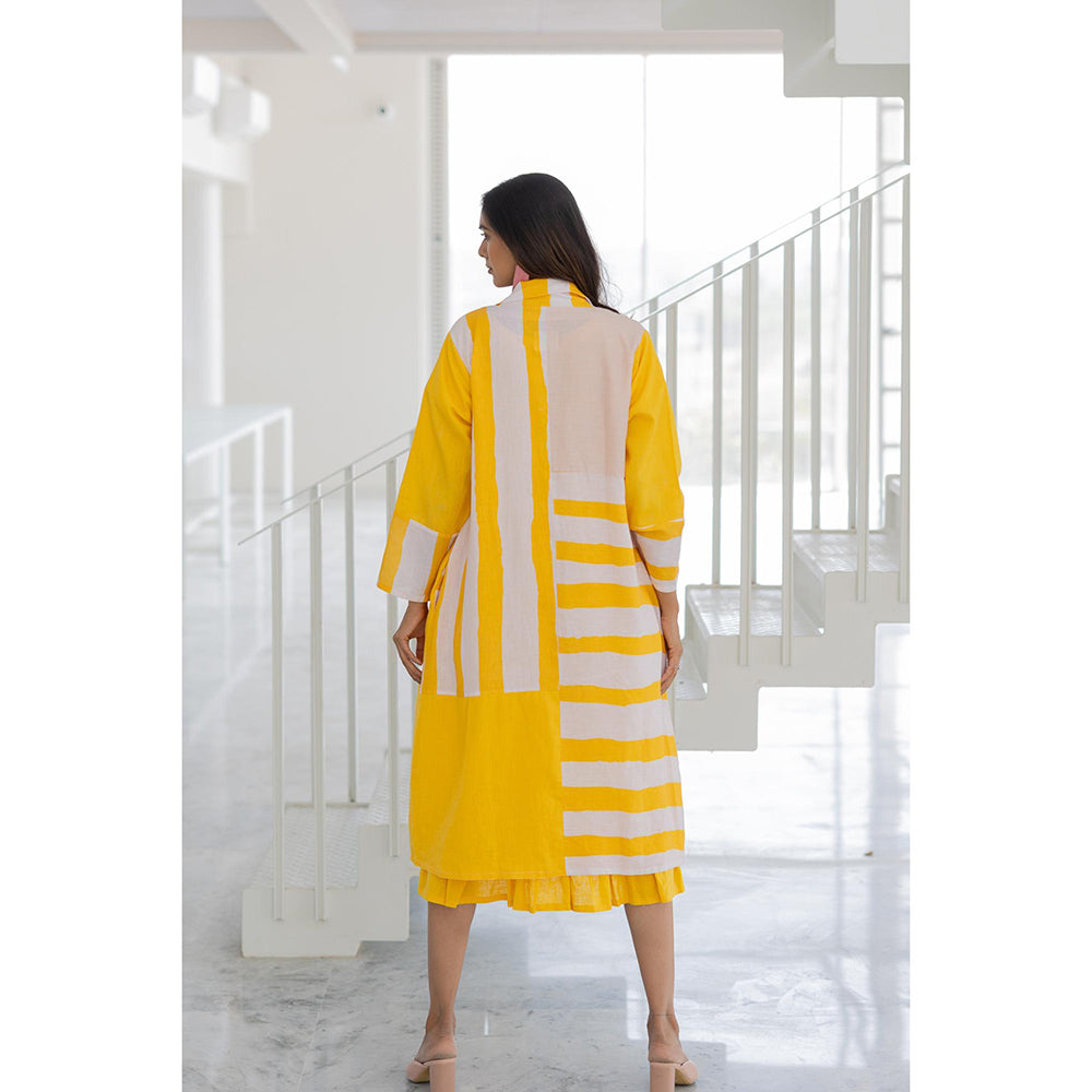Silai Studio Lemons and Candies Ruffle Hem Dress