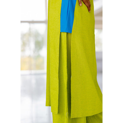 Silai Studio Avocado Azure Box Slit Kurta