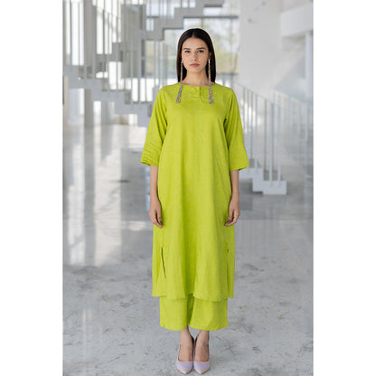 Silai Studio Avocado Green Kurta