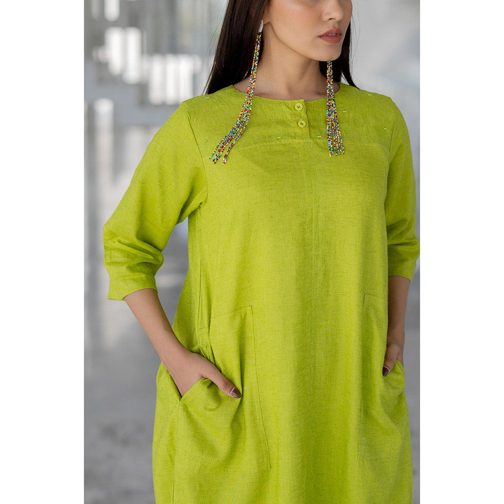 Silai Studio Avocado Green Kurta