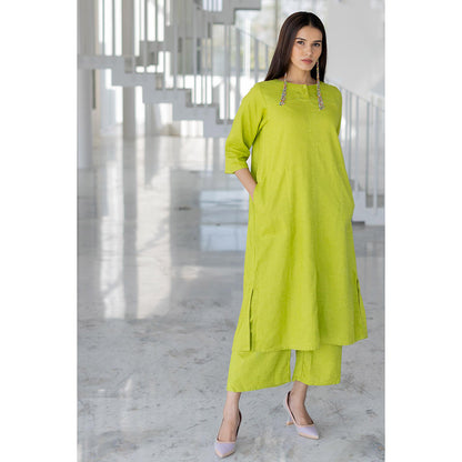 Silai Studio Avocado Green Kurta