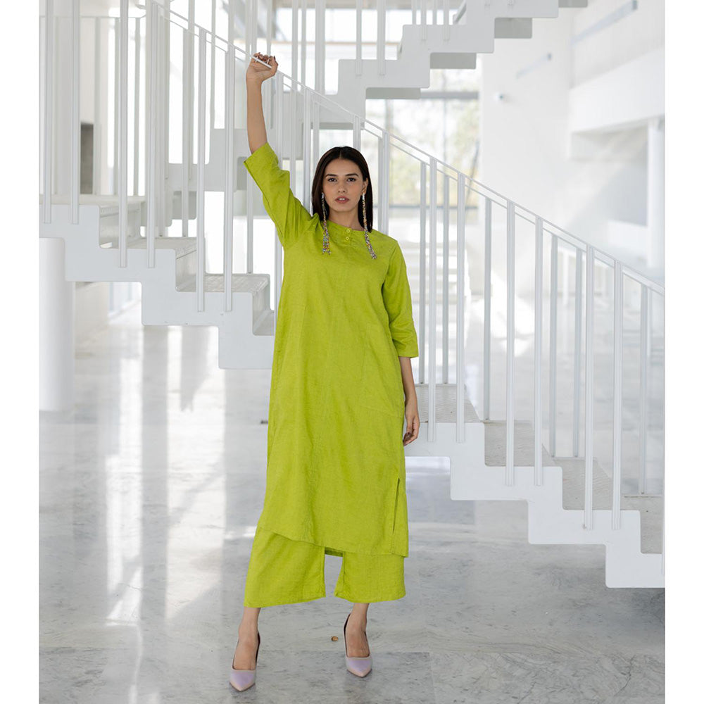 Silai Studio Avocado Green Kurta