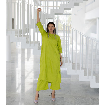 Silai Studio Avocado Green Kurta