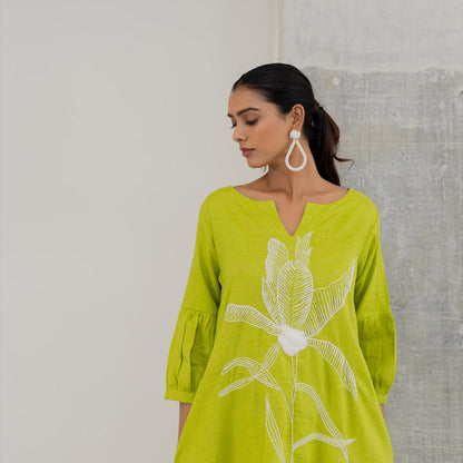 Silai Studio Matcha Bloom Kurta