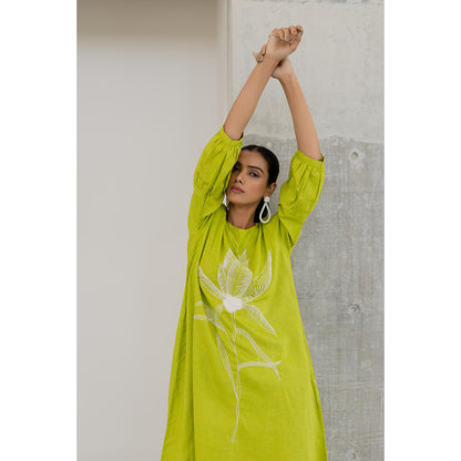 Silai Studio Matcha Bloom Kurta