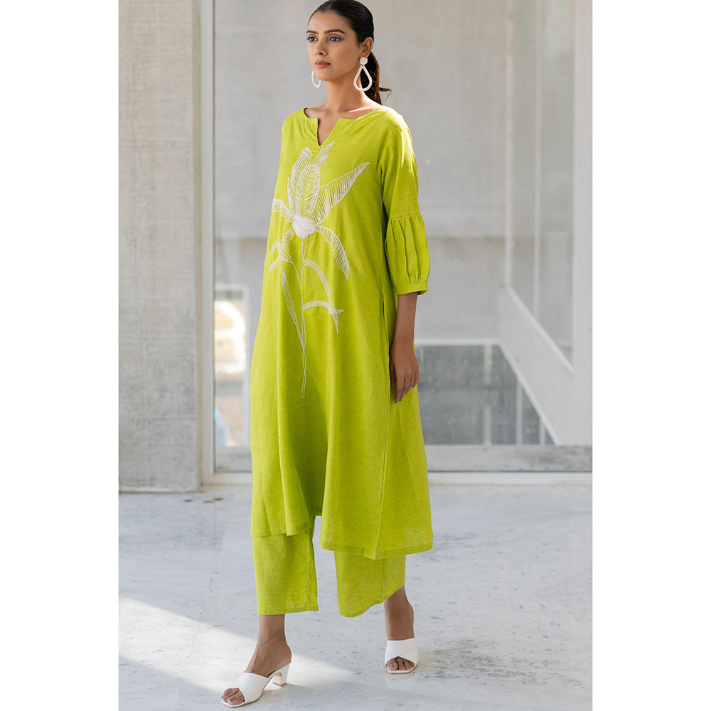 Silai Studio Matcha Bloom Kurta