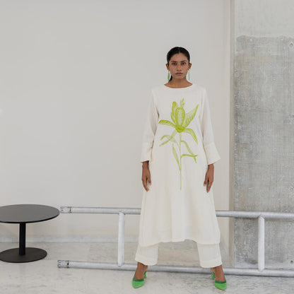 Silai Studio Vanilla Mist Embroidered Kurta