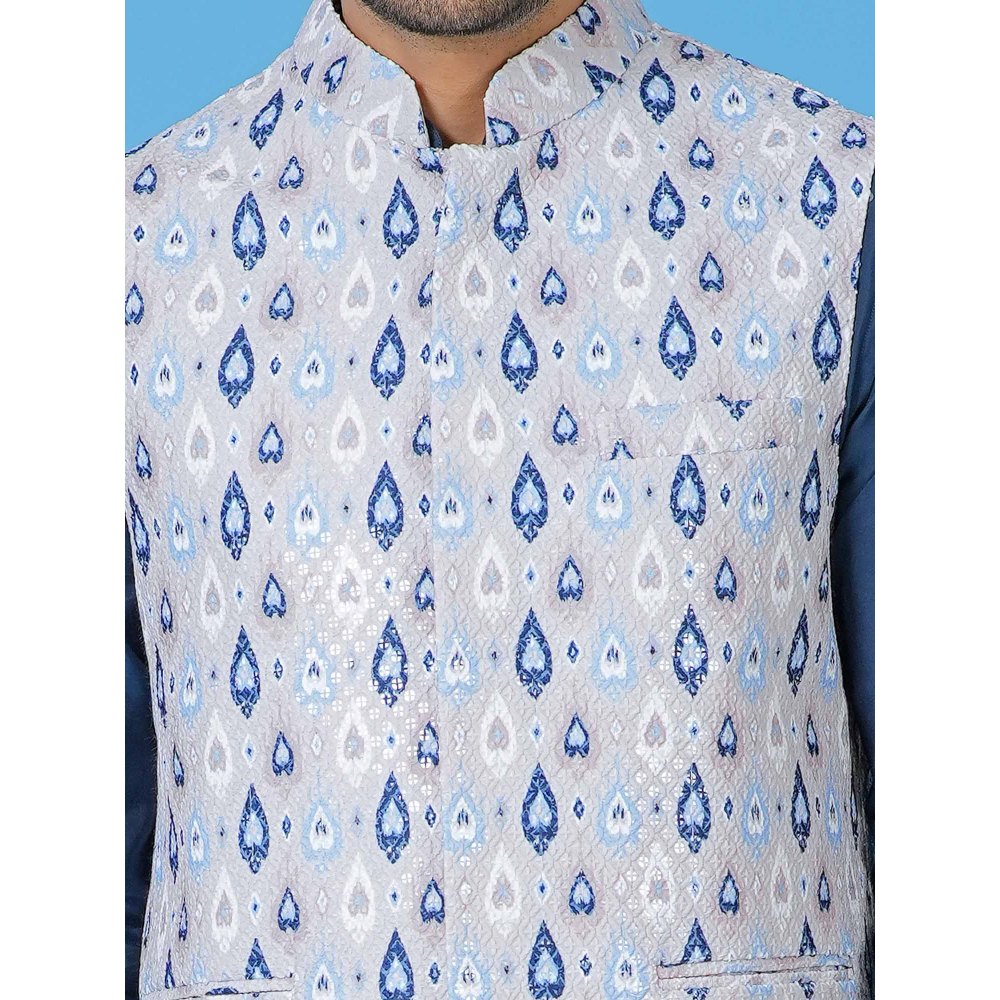Simaaya White Premium Quality Silk Made Nehru Jackets