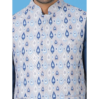 Simaaya White Premium Quality Silk Made Nehru Jackets